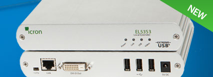 EL5353 DVI + USB 2.0 KVM Extender System up to 100m over single CAT 5e/6/7 cabling
