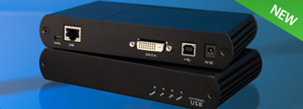 VU5353 DVI + USB 2.0 KVM Extender System