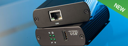 1-Port USB 2.0 Extender up to 100m over a GigE LAN or single CAT 5e/6/7 Cable